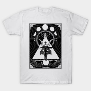 Baphomet on White T-Shirt